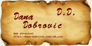 Dana Dobrović vizit kartica